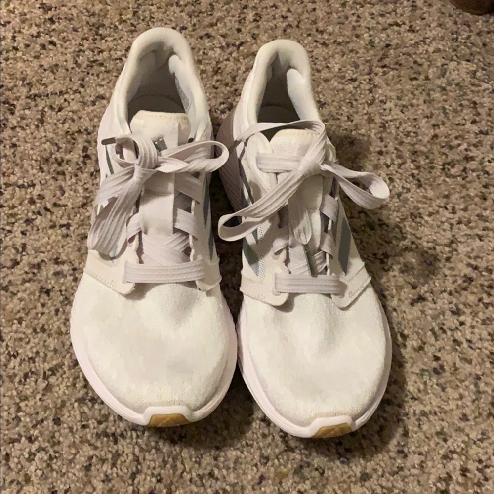 Light pink adidas tennis shoes